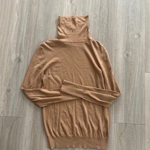 Modal and wool zara camel turtleneck sweater